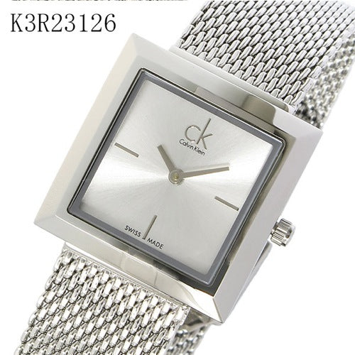 Calvin Klein Mark Silver Dial Silver Mesh Bracelet Watch for Women - K3R23126