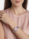 Fossil Virginia Pink Dial Silver Steel Strap Watch for Women - ES3504