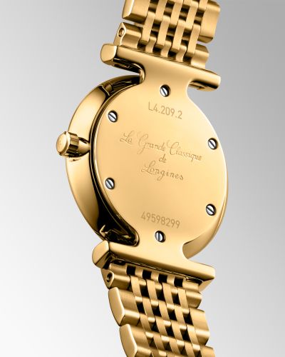 Longines La Grande Classique De Longines White Dial Gold Steel Strap Watch for Women - L4.209.2.11.8