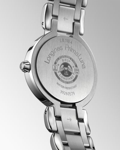 Longines PrimaLuna Mother of Pearl Dial Silver Steel Strap Watch for Women - L8.110.4.87.6