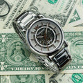 Emporio Armani Meccanico Automatic Silver Dial Silver Steel Strap Watch for Men - AR60006