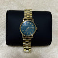 Marc Jacobs Baker Green Dial Gold Steel Strap Watch for Women - MBM3249