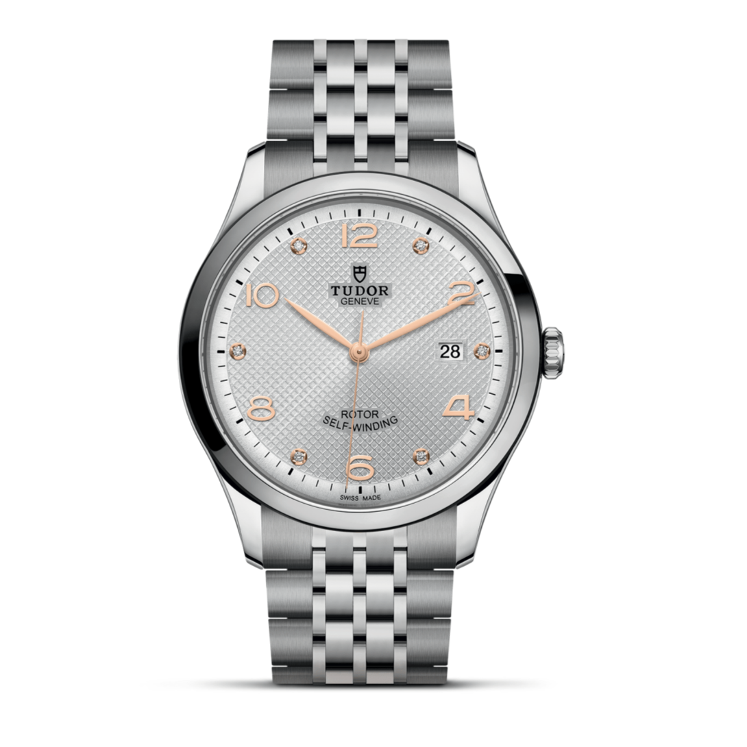 Tudor 1926 Automatic Diamonds Silver Dial Silver Steel Strap Watch for Men - M91650-0003
