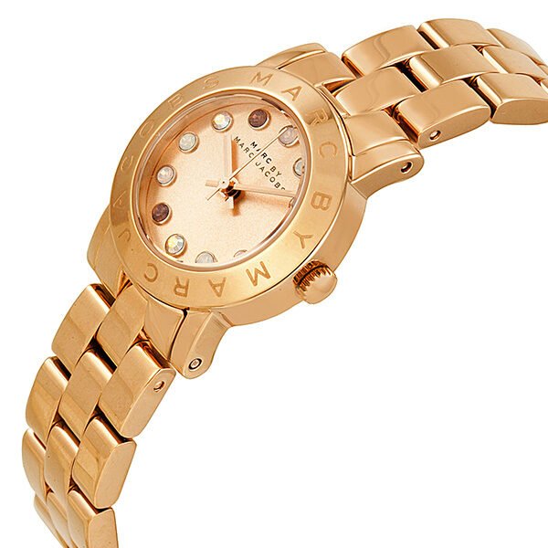 Marc Jacobs Amy Rose Gold Dial Rose Gold Steel Strap Watch for Women - MBM3219