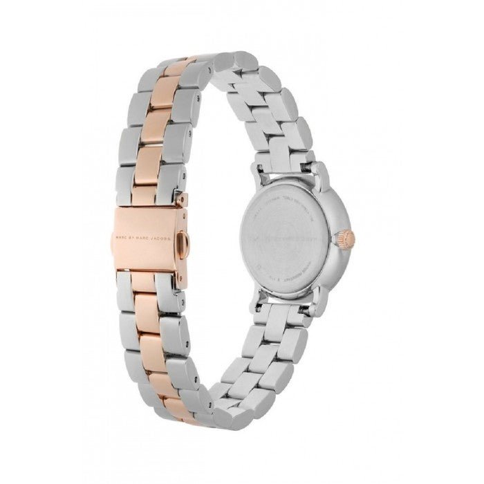 Marc Jacobs Baker White Dial Two Tone Steel Strap Watch for Women - MBM3331