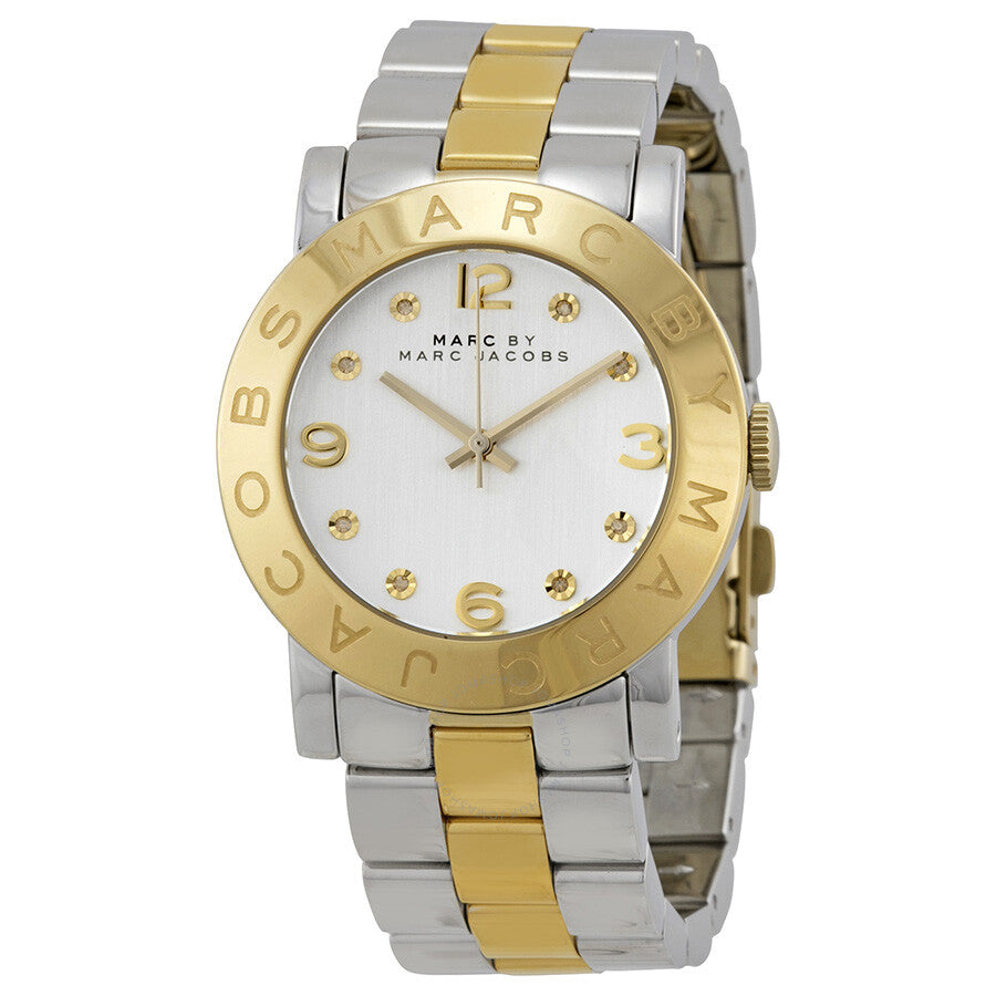 Marc Jacobs Amy Silver Dial Two Tone Steel Strap Watch for Women - MBM3139