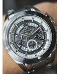 Maserati Traguardo Chronograph Black Dial Silver Steel Strap Watch For Men - R8873612059