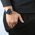 Maserati Traguardo Chronograph Blue Dial Blue Leather Strap Watch for Men - R8871612015