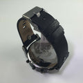 Diesel Mr Daddy 2.0 Chronograph Black Dial Black Leather Strap Watch For Men - DZ7348