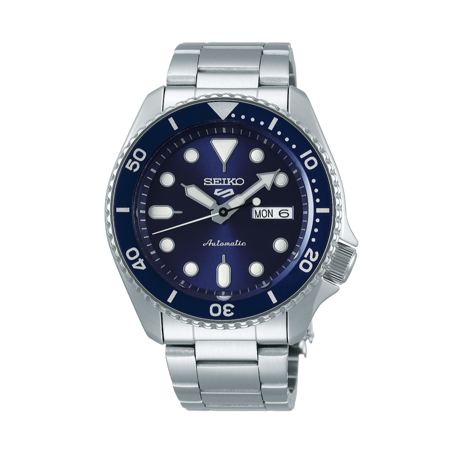 Seiko 5 Sports Automatic Analog Blue Dial Silver Steel Strap Watch For Men - SRPD51K1