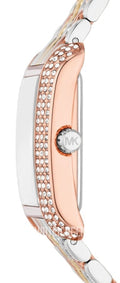Michael Kors Emery Three-Hand White Dial Two Tone Steel Strap Watch for Women - MK4744