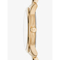 Michael Kors Runway Mercer Mother of Pearl White Dial Two Tone Steel Strap Watch For Women - MK6674