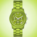 Michael Kors Runway Limited Edition Green Dial Green Steel Strap Watch for Women - MK7480LE