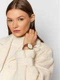 Michael Kors Pyper Quartz Silver Dial Brown Leather Watch For Women - MK2740