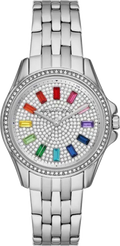 Michael Kors Pilot Quartz Silver Dial Silver Steel Strap Watch For Women - MK7368