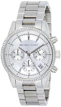 Michael Kors Ritz Silver Dial Silver Steel Strap Watch for Women - MK6428