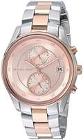 Michael Kors Blair Quartz Analog Rose Gold Dial Two Tone Steel Strap Watch For Women - MK6498