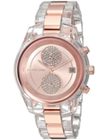 Michael Kors Blair Quartz Analog Rose Gold Dial Two Tone Steel Strap Watch For Women - MK6498