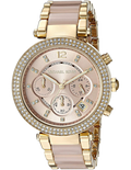 Michael Kors Parker Gold Dial Two Tone Steel Strap Watch for Women - MK6326