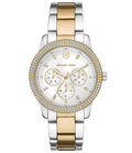 Michael Kors Tibby Multifunction White Dial Two Tone Steel Strap Watch For Women - MK6825