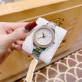 Michael Kors Liliane Quartz Mother of Pearl White Dial Two Tone Steel Strap Watch For Women - MK1048
