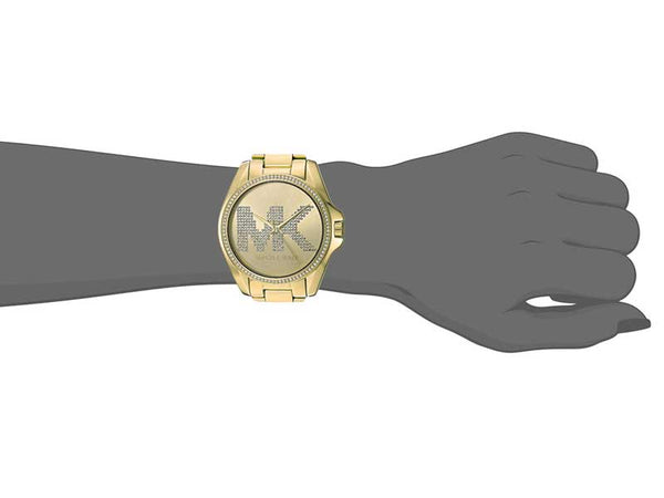 Michael Kors Bradshaw Gold Dial Gold Steel Strap Watch for Women - MK6487