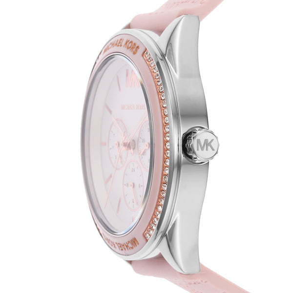 Michael Kors Jessa Quartz Silver Dial Pink Silicone Strap Watch For Women - MK7268