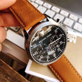 Michael Kors Gage Chronograph Quartz Black Dial Brown Leather Strap Watch For Men - MK8333