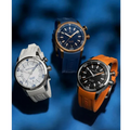 Maurice Lacroix Pontos Divers Limited Edition Blue Dial Blue Leather Strap Watch For Men - PT6248-BRZ0B-430-4