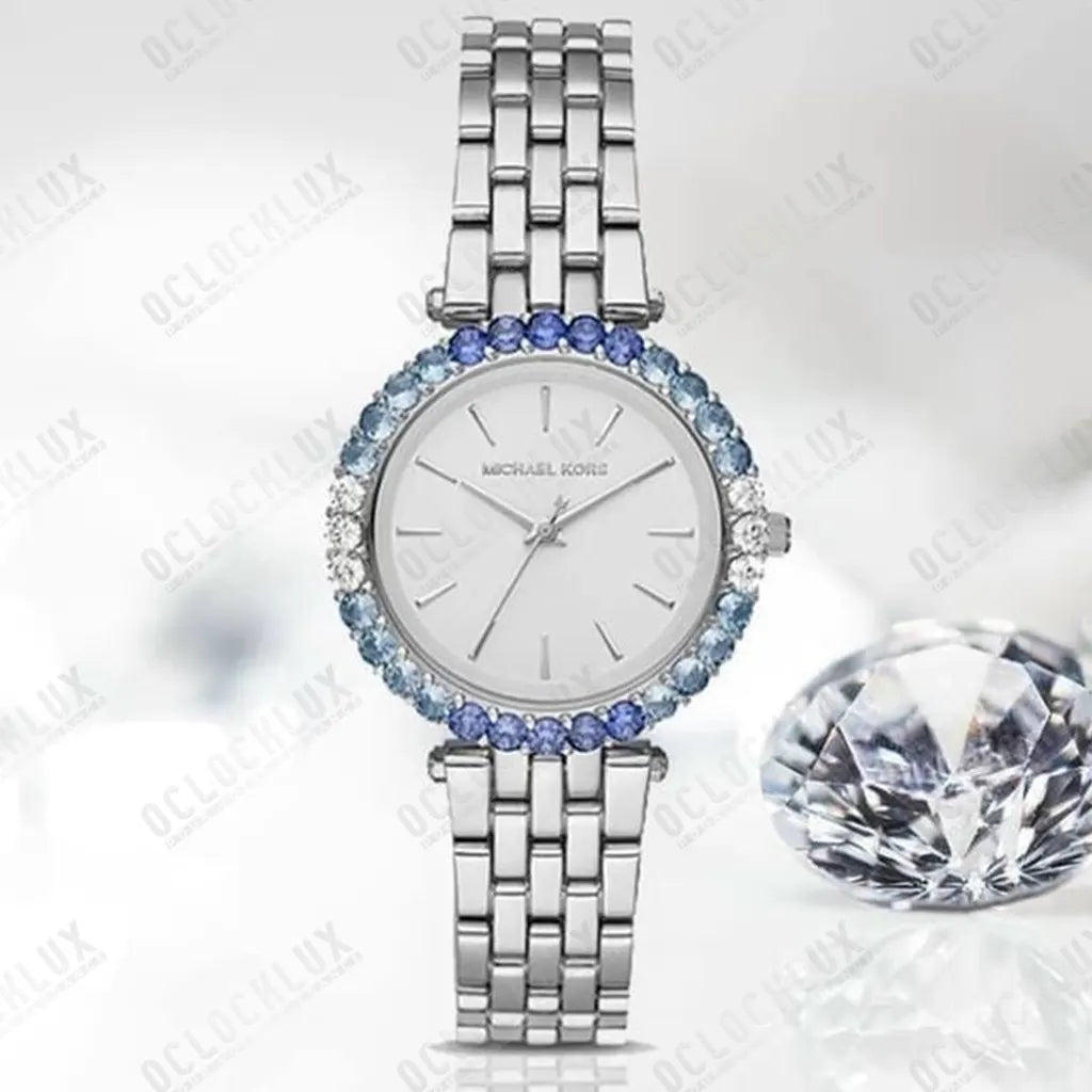 Michael Kors Darci Quartz White Dial Silver Steel Strap Watch For Women - MK4516
