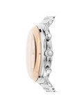 Emporio Armani Aviator Chronograph Beige Dial Silver Steel Strap Watch For Men - AR11239