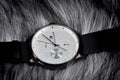 Tommy Hilfiger Lexor Silver Dial Black Leather Strap Watch For Men - 1791489