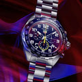 Tag Heuer Formula 1 Gulf Edition Chronograph Blue Dial Silver Steel Strap Watch for Men - CAZ101AT.BA0842