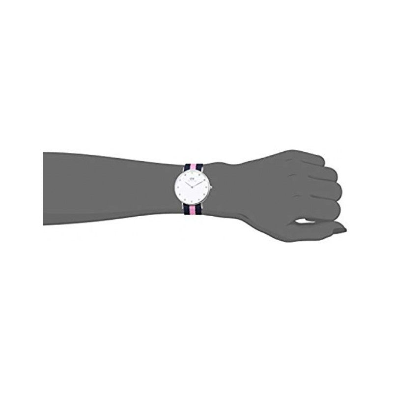 Daniel Wellington Classy Winchester White Dial Two Tone NATO Strap Watch For Women - DW00100081