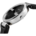 Gucci Interlocking G Iconic Black Dial Black Leather Strap Watch For Men - YA133205