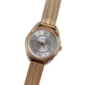 Guess Whisper Silver Dial Rose Gold Mesh Bracelet Watch for Women - W1084L3