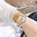 Michael Kors Gabbi Crystals Gold Dial Gold Steel Strap Watch For Women - MK3985