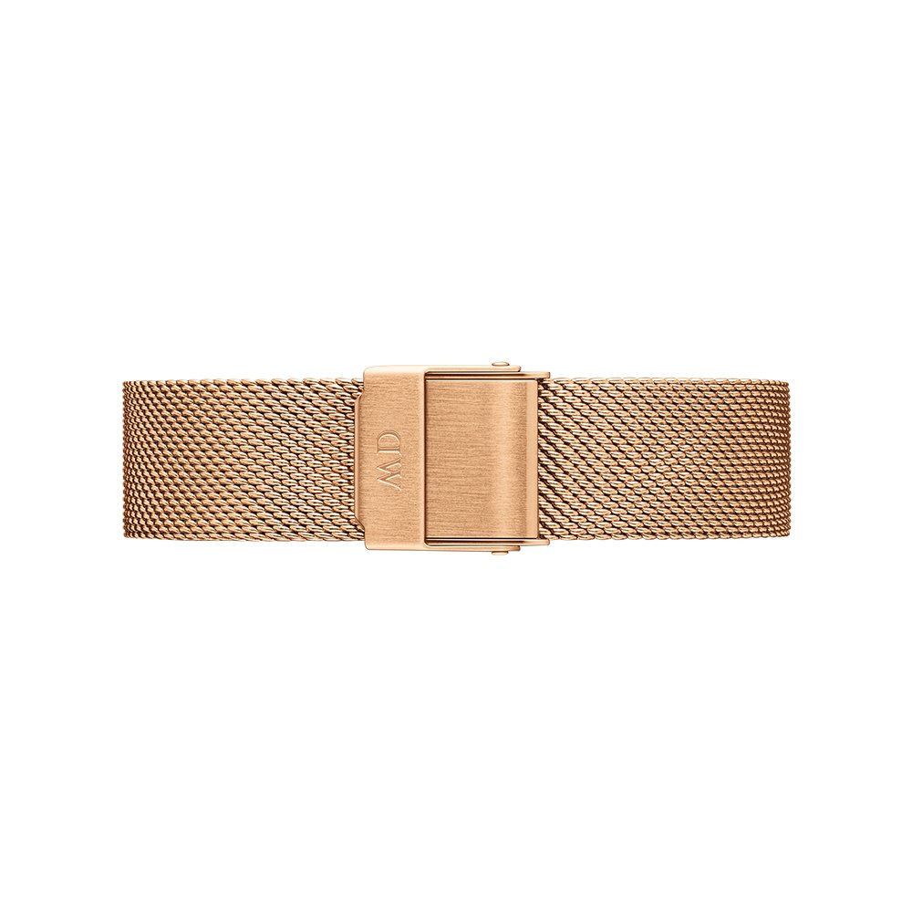 Daniel Wellington Classic Petite Melrose White Dial Rose Gold Mesh Bracelet Watch For Women - DW00100163