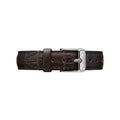 Daniel Wellington Classic Petite York Black Dial Brown Leather Strap Watch For Women - DW00100182