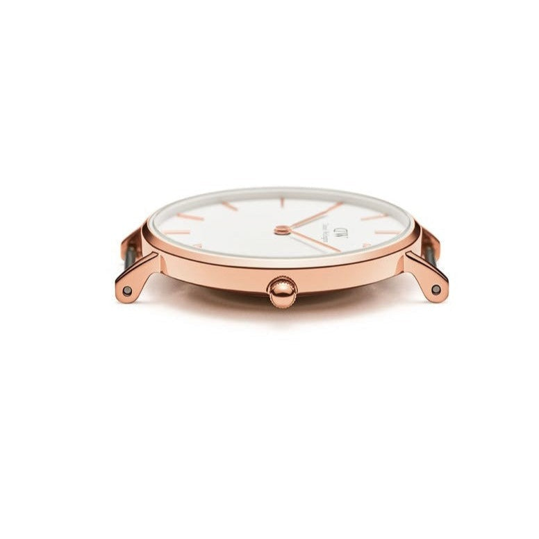 Daniel Wellington Classic Petite Cornwall White Dial Green NATO Strap Watch For Women - DW00100253