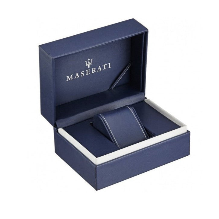 Maserati Traguardo Chronograph Blue Dial Black Silicone Strap Watch For Men - R8871612046