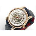 Emporio Armani Meccanico Silver Dial Blue Leather Strap Watch For Men - AR60009