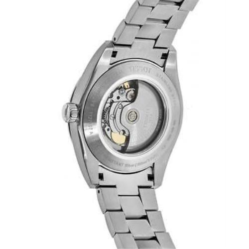 Tissot Gentleman Powermatic 80 Silicium Green Dial Silver Steel Strap Watch For Men - T127.407.11.091.01