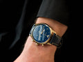 Emporio Armani Chronograph Midnight Blue Dial Blue Leather Strap Watch For Men - AR1862