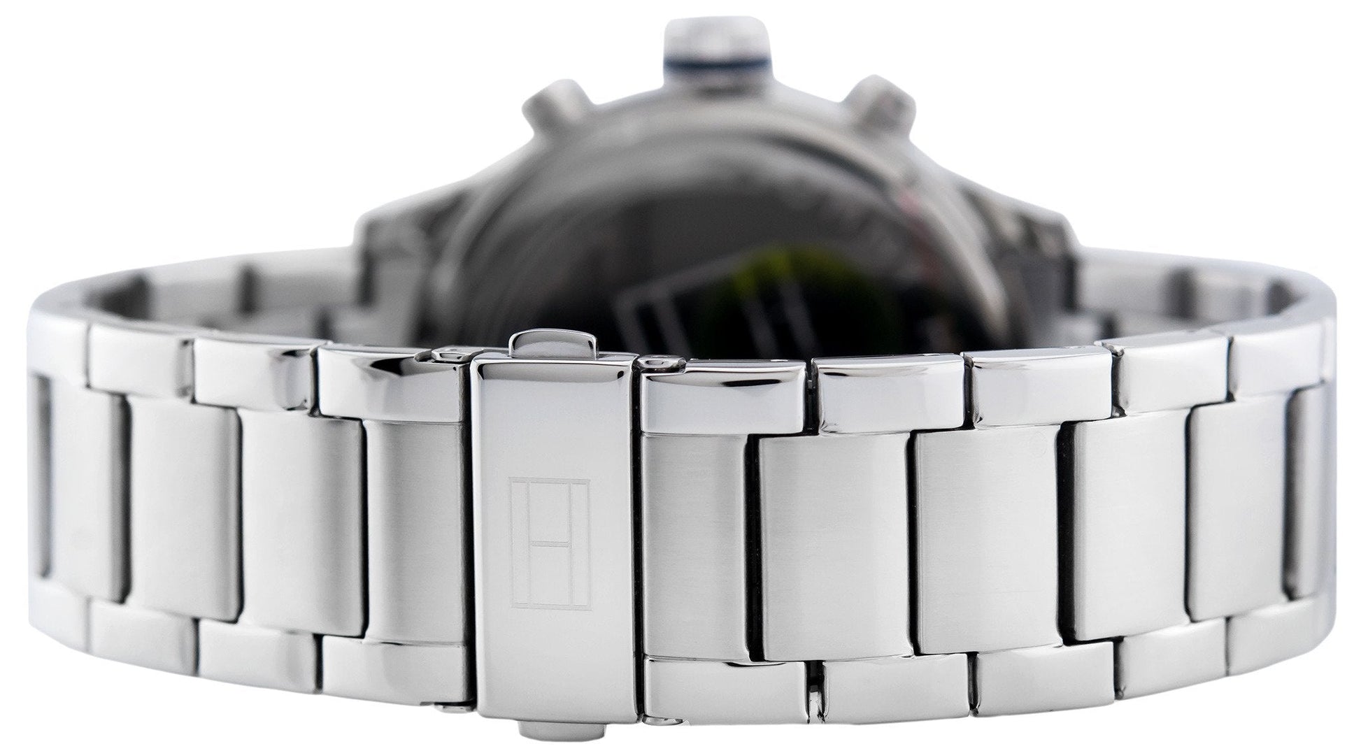 Tommy Hilfiger Jackson Chronograph Blue Dial Silver Steel Strap Watch for Men - 1791242
