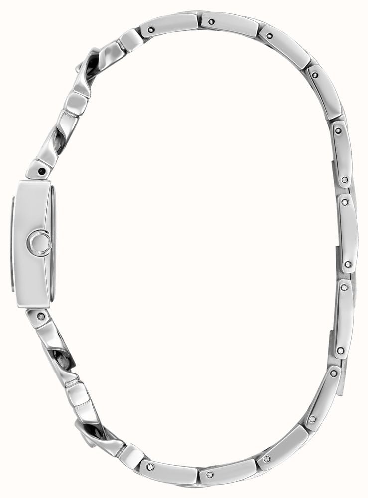 Guess Lily Quartz Silver Dial Silver Steel Strap Watch For Women - GW0528L1
