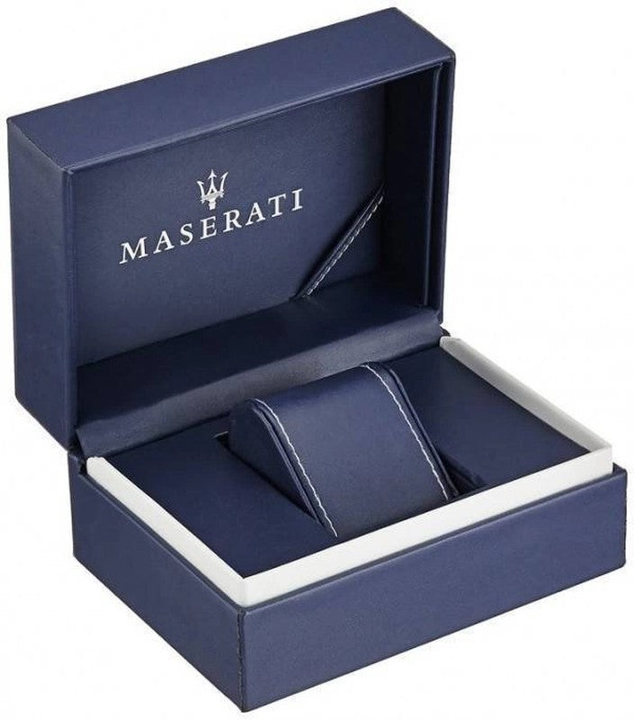 Maserati Stile Chronograph Blue Dial Blue Steel Strap Watch For Men - R8873642008