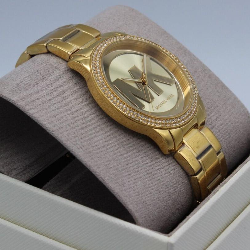 Michael Kors Tibby Three Hand Gold Dial Gold Steel Strap Watch For Women - MK6879