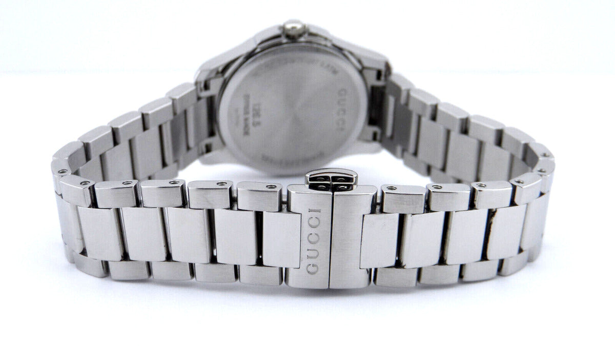 Gucci G Timeless Quartz Silver Dial Silver Steel Strap Watch For Women - YA126551