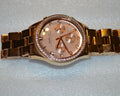 Marc Jacobs Henry Chronograph Rose Gold Dial Rose Gold Steel Strap Watch for Women - MBM3118